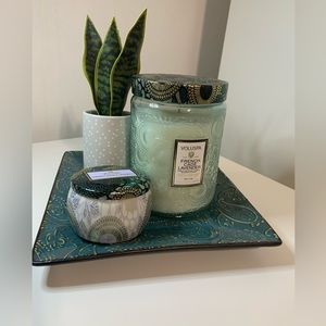 Beautiful Roscher & Co Paisley Teal Green plate